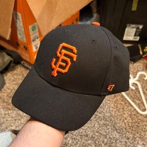 '47 Black and Orange San Francisco Giants Logo Cap